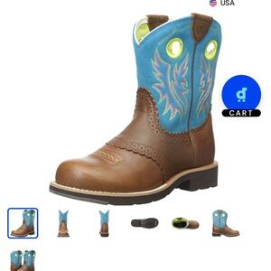 Ariat Kids' Boots - Vibrant Blue and Rich Brown